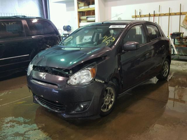 ML32A4HJ2EH013743 - 2014 MITSUBISHI MIRAGE ES GRAY photo 2