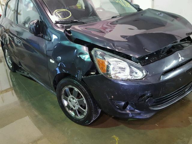 ML32A4HJ2EH013743 - 2014 MITSUBISHI MIRAGE ES GRAY photo 9