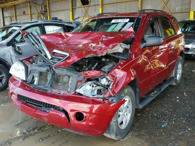 KNDJD735185834866 - 2008 KIA SORENTO EX RED photo 2