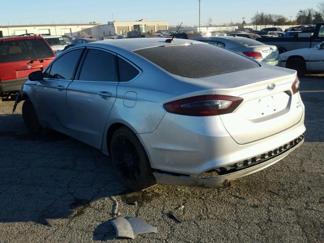 3FA6P0HD2ER253766 - 2014 FORD FUSION SE SILVER photo 3