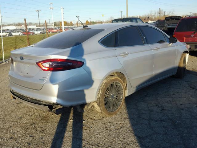 3FA6P0HD2ER253766 - 2014 FORD FUSION SE SILVER photo 4