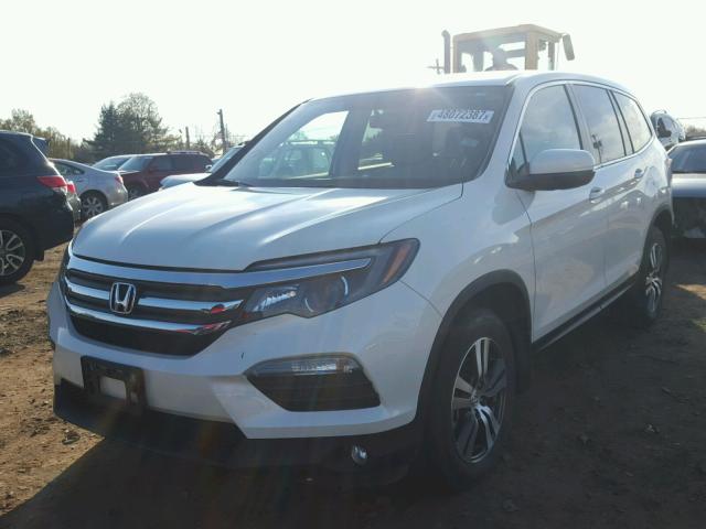 5FNYF6H59GB038357 - 2016 HONDA PILOT EXL WHITE photo 2