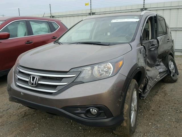 5J6RM4H74DL079837 - 2013 HONDA CR-V EXL GRAY photo 2