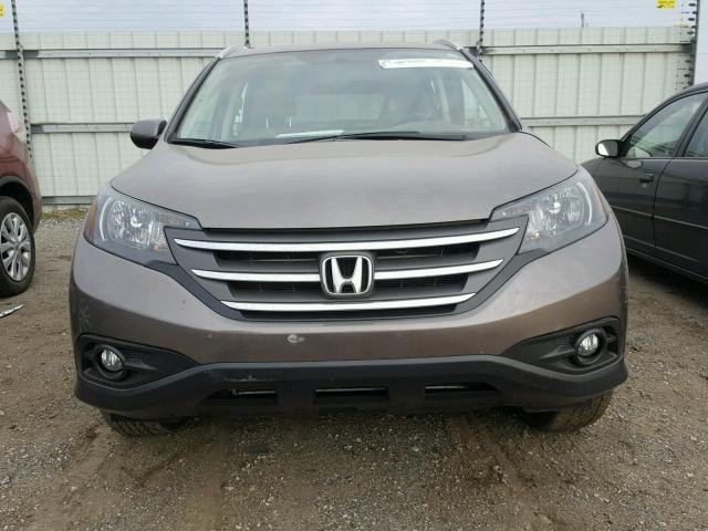 5J6RM4H74DL079837 - 2013 HONDA CR-V EXL GRAY photo 9