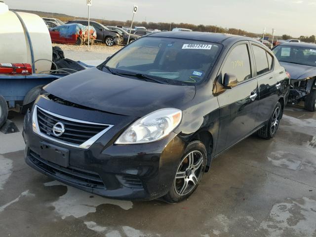 3N1CN7AP3CL925773 - 2012 NISSAN VERSA S BLACK photo 2