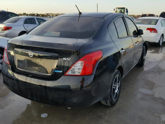 3N1CN7AP3CL925773 - 2012 NISSAN VERSA S BLACK photo 4