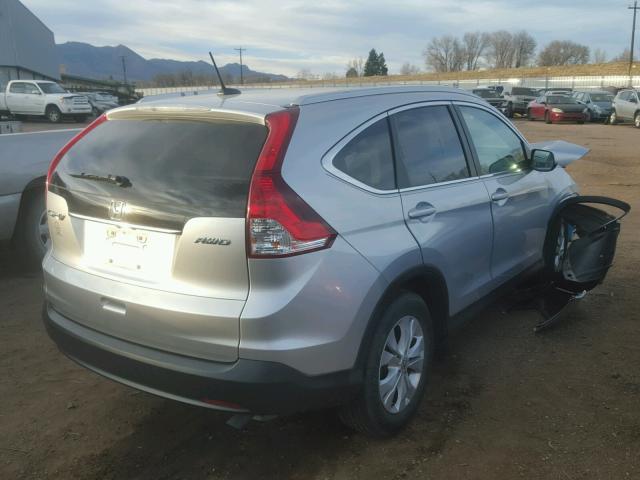 2HKRM4H77DH646990 - 2013 HONDA CR-V EXL GRAY photo 4