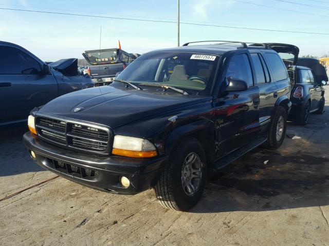 1B4HR28N51F513115 - 2001 DODGE DURANGO BLACK photo 2