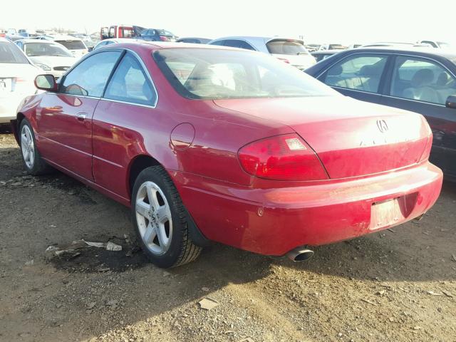 19UYA42671A032451 - 2001 ACURA 3.2CL TYPE RED photo 3
