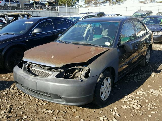 2HGES16573H607085 - 2003 HONDA CIVIC LX BLACK photo 2