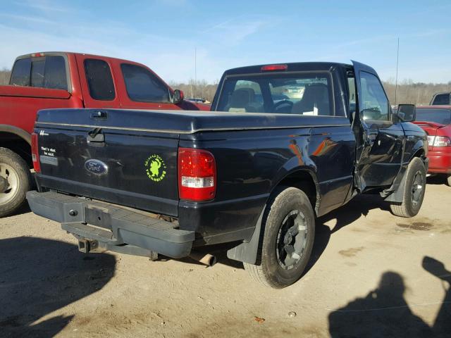 1FTYR10D27PA02156 - 2007 FORD RANGER BLACK photo 4