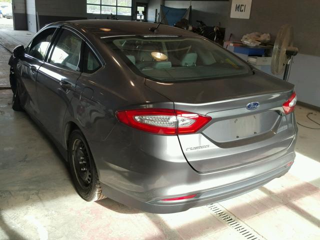 1FA6P0G73E5394330 - 2014 FORD FUSION S GRAY photo 3