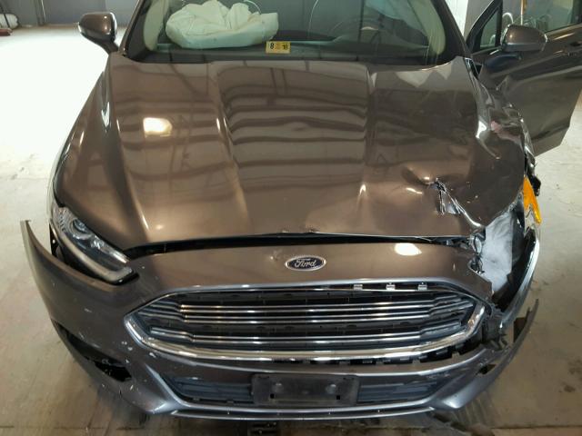 1FA6P0G73E5394330 - 2014 FORD FUSION S GRAY photo 7