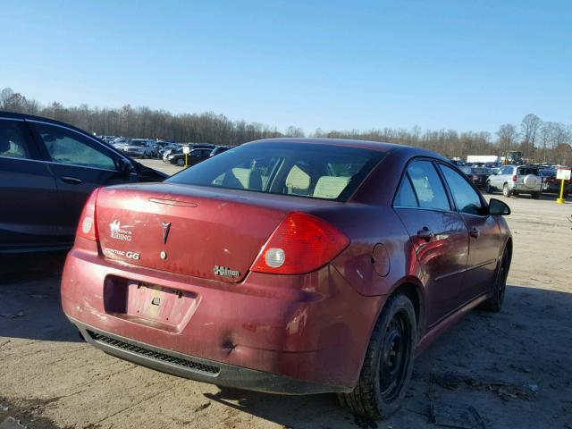 1G2ZJ57B894262769 - 2009 PONTIAC G6 MAROON photo 4