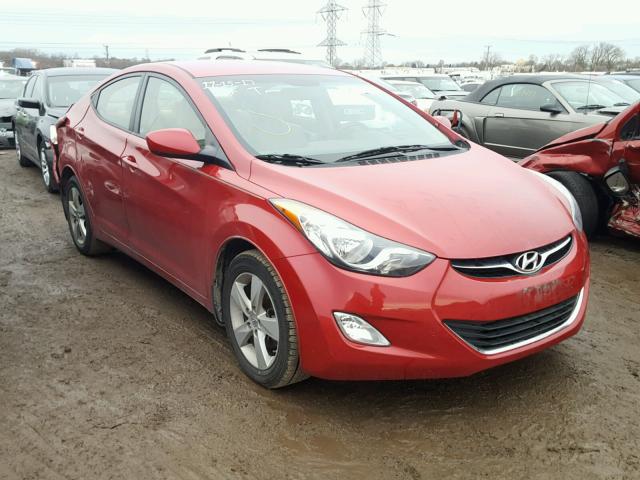 KMHDH4AEXDU991598 - 2013 HYUNDAI ELANTRA GL RED photo 1