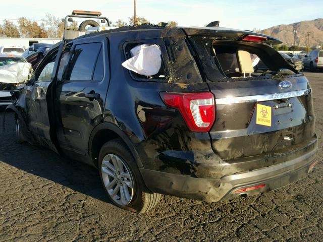 1FM5K7B81HGA61514 - 2017 FORD EXPLORER BLACK photo 3