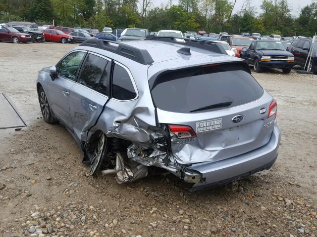 4S4BSENCXH3260446 - 2017 SUBARU OUTBACK 3. SILVER photo 3