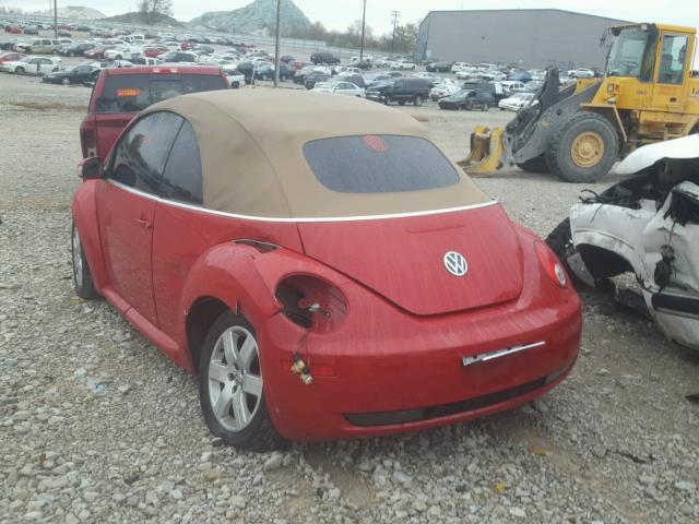 3VWRF31Y87M408441 - 2007 VOLKSWAGEN NEW BEETLE RED photo 3