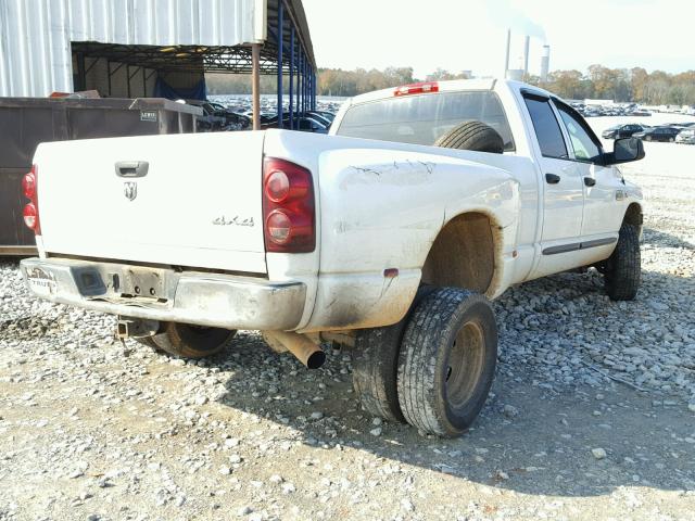 3D7MX48A17G803591 - 2007 DODGE RAM 3500 S WHITE photo 4