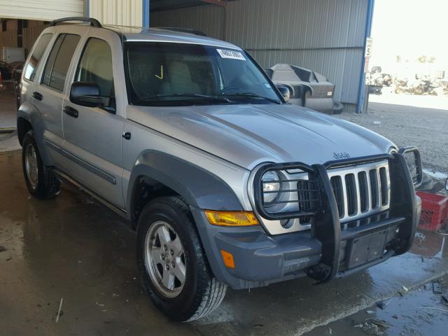 1J4GK48K25W591145 - 2005 JEEP LIBERTY SP SILVER photo 1