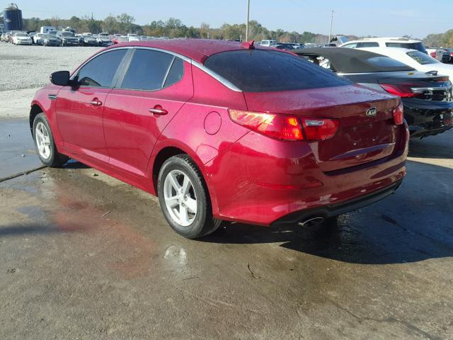 5XXGM4A73FG446589 - 2015 KIA OPTIMA LX RED photo 3