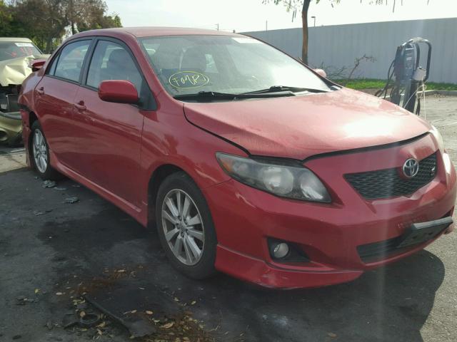 2T1BU4EE8AC425336 - 2010 TOYOTA COROLLA BA RED photo 1