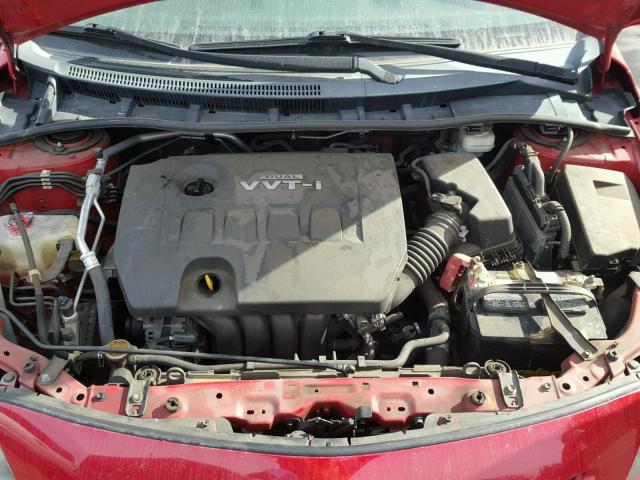 2T1BU4EE8AC425336 - 2010 TOYOTA COROLLA BA RED photo 7