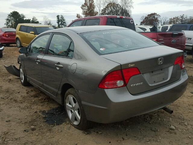 1HGFA16857L078035 - 2007 HONDA CIVIC EX GRAY photo 3