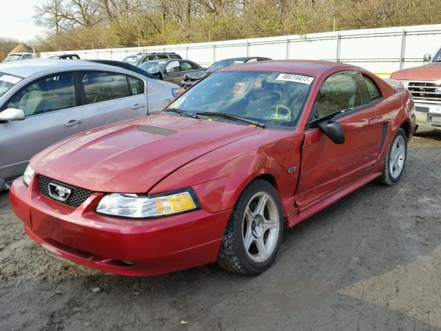 1FAFP42X1YF298032 - 2000 FORD MUSTANG GT BURGUNDY photo 2