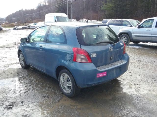 JTDJT923175087296 - 2007 TOYOTA YARIS BLUE photo 3