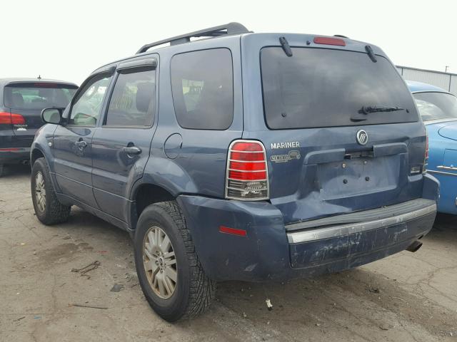 4M2YU56Z66DJ01744 - 2006 MERCURY MARINER BLUE photo 3