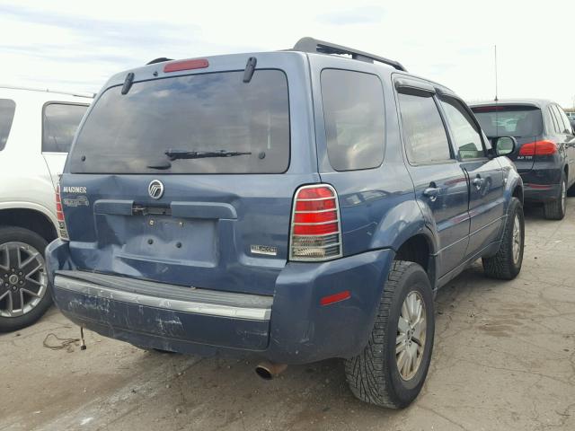 4M2YU56Z66DJ01744 - 2006 MERCURY MARINER BLUE photo 4