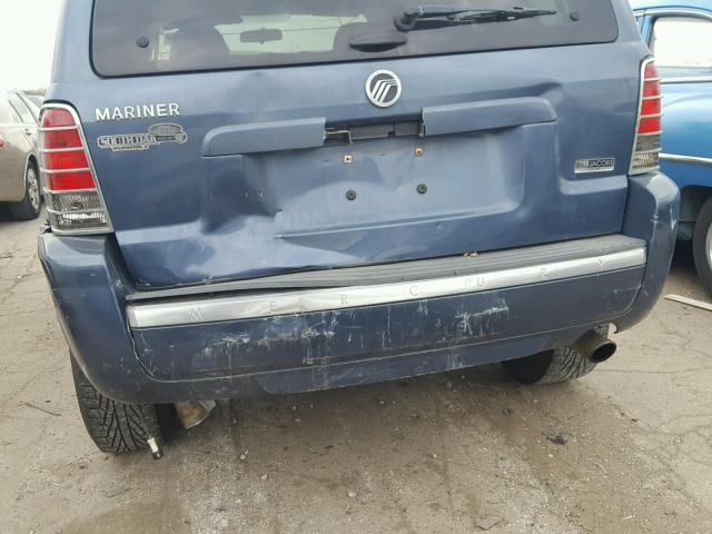 4M2YU56Z66DJ01744 - 2006 MERCURY MARINER BLUE photo 9