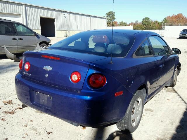 1G1AK15FX77270865 - 2007 CHEVROLET COBALT LS BLUE photo 4