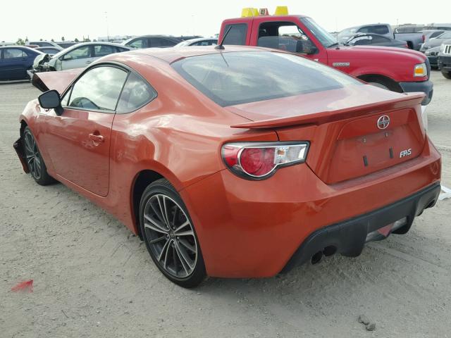 JF1ZNAA1XD2716443 - 2013 SCION FRS ORANGE photo 3