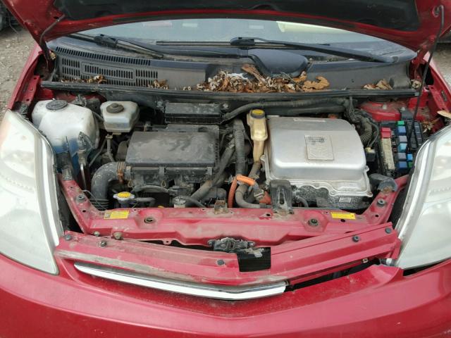 JTDKB20U777563954 - 2007 TOYOTA PRIUS RED photo 7