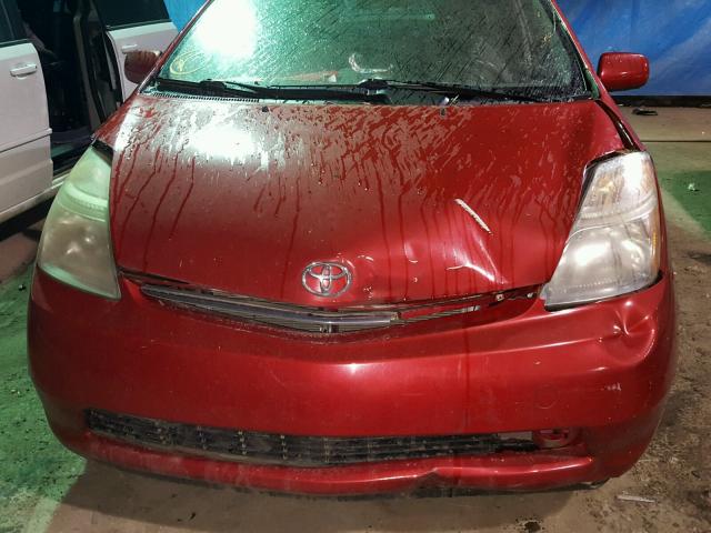 JTDKB20U777563954 - 2007 TOYOTA PRIUS RED photo 9