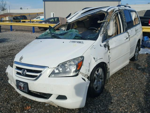 5FNRL38747B413794 - 2007 HONDA ODYSSEY EX WHITE photo 2