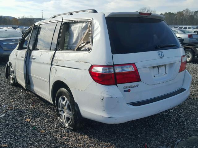 5FNRL38747B413794 - 2007 HONDA ODYSSEY EX WHITE photo 3