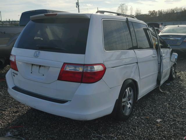 5FNRL38747B413794 - 2007 HONDA ODYSSEY EX WHITE photo 4