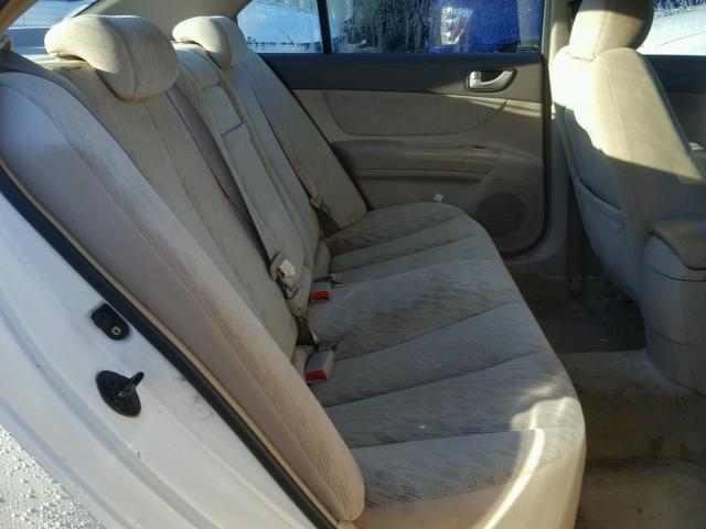 KMHET46C46A106861 - 2006 HYUNDAI SONATA GL WHITE photo 6