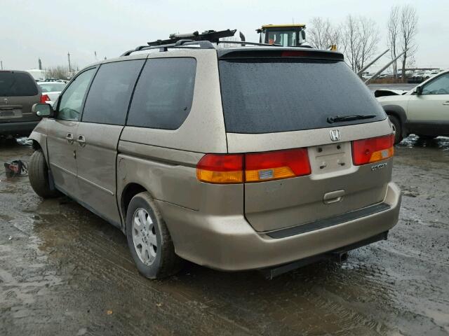 2HKRL18963H001362 - 2003 HONDA ODYSSEY EX GOLD photo 3