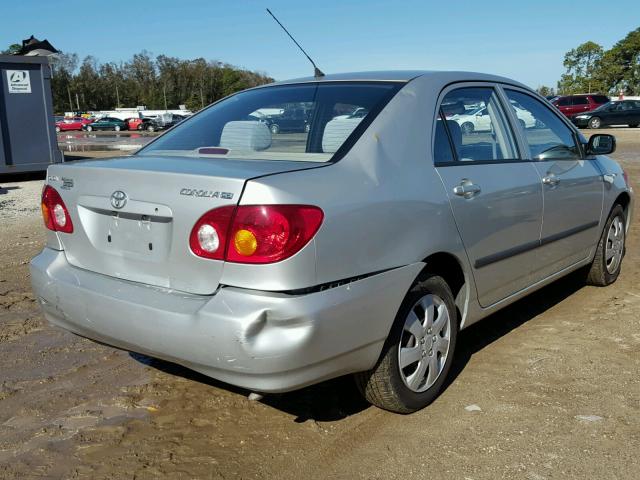 1NXBR32E73Z122226 - 2003 TOYOTA COROLLA CE SILVER photo 4