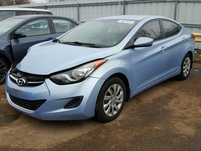 KMHDH4AE1CU409189 - 2012 HYUNDAI ELANTRA GL BLUE photo 2