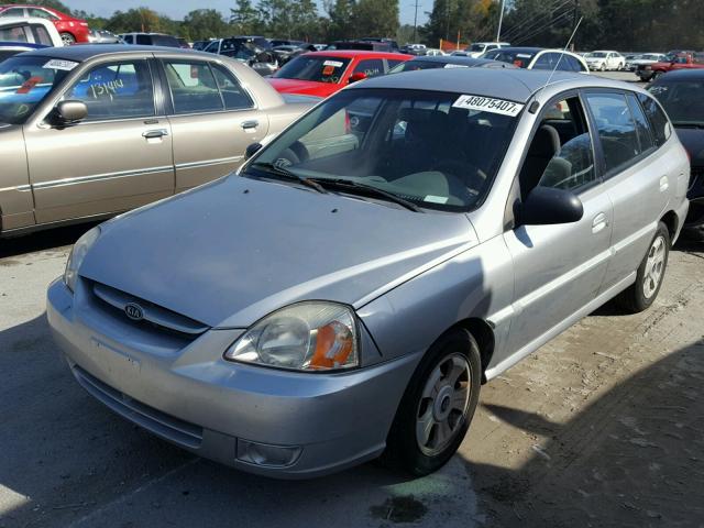 KNADC165046180095 - 2004 KIA RIO CINCO SILVER photo 2