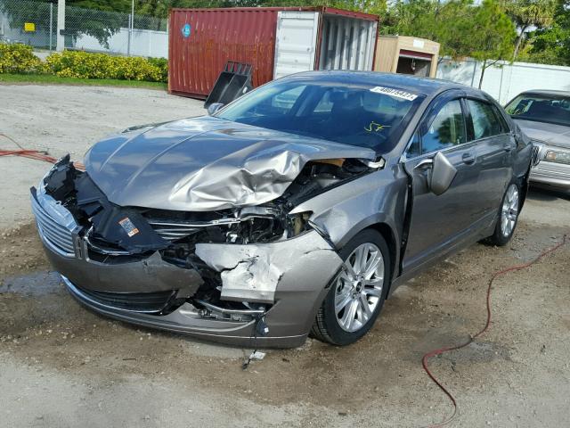 3LN6L2G92GR610585 - 2016 LINCOLN MKZ GRAY photo 2