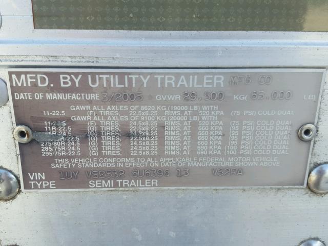 1UYVS25326U639613 - 2006 UTILITY TRAILER WHITE photo 10