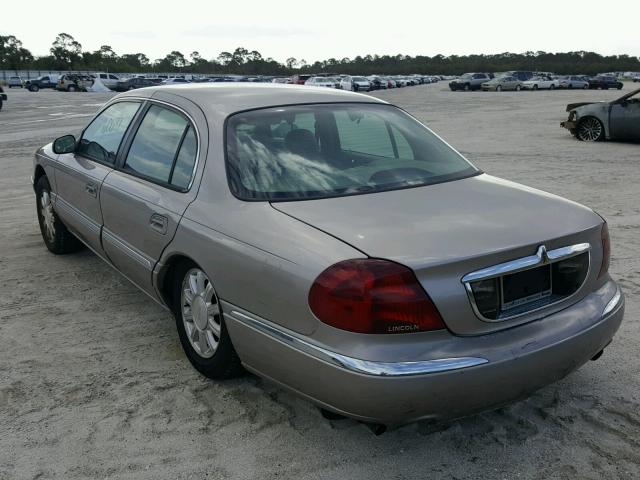 1LNHM97V3XY711664 - 1999 LINCOLN CONTINENTA BEIGE photo 3