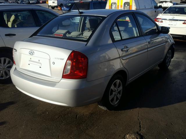 KMHCN4AC6BU617456 - 2011 HYUNDAI ACCENT GLS SILVER photo 4