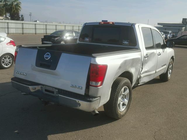 1N6AA07A16N555614 - 2006 NISSAN TITAN XE SILVER photo 4